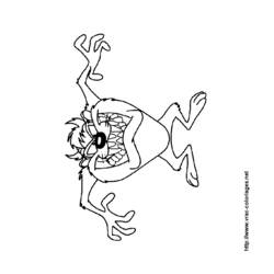 Coloring page: Taz (Cartoons) #30933 - Free Printable Coloring Pages