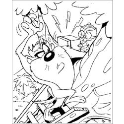Coloring page: Taz (Cartoons) #30937 - Free Printable Coloring Pages