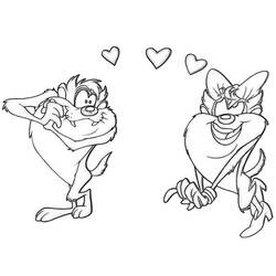 Coloring page: Taz (Cartoons) #30939 - Printable coloring pages