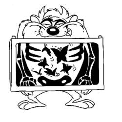 Coloring page: Taz (Cartoons) #30948 - Free Printable Coloring Pages