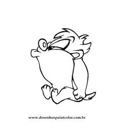 Coloring page: Taz (Cartoons) #30955 - Printable coloring pages