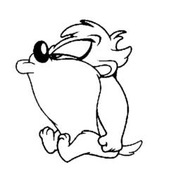 Coloring page: Taz (Cartoons) #30961 - Printable coloring pages