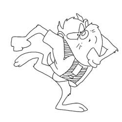 Coloring page: Taz (Cartoons) #30962 - Free Printable Coloring Pages