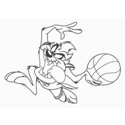 Coloring page: Taz (Cartoons) #30966 - Printable coloring pages