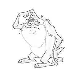 Coloring page: Taz (Cartoons) #31020 - Free Printable Coloring Pages