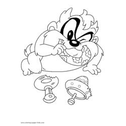 Coloring page: Taz (Cartoons) #31046 - Printable coloring pages