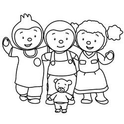Coloring pages: Tchoupi and Doudou - Printable coloring pages