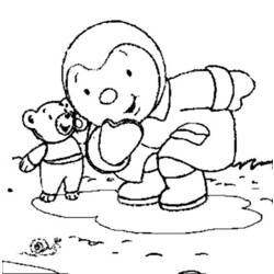 Coloring page: Tchoupi and Doudou (Cartoons) #34086 - Printable coloring pages