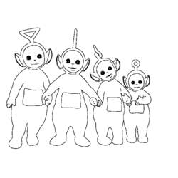 Coloring page: Teletubbies (Cartoons) #49676 - Printable coloring pages