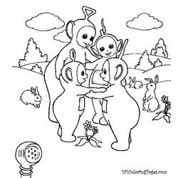 Coloring page: Teletubbies (Cartoons) #49695 - Free Printable Coloring Pages
