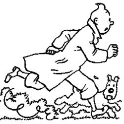 Coloring page: Tintin (Cartoons) #25714 - Free Printable Coloring Pages