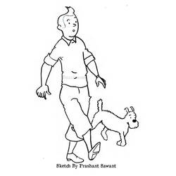 Coloring page: Tintin (Cartoons) #25781 - Printable coloring pages