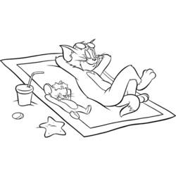 Coloring page: Tom and Jerry (Cartoons) #24173 - Printable Coloring Pages