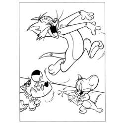 Coloring page: Tom and Jerry (Cartoons) #24211 - Printable coloring pages