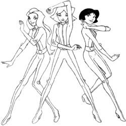 Coloring page: Totally Spies (Cartoons) #29009 - Printable coloring pages