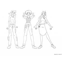 Coloring page: Totally Spies (Cartoons) #29074 - Printable coloring pages