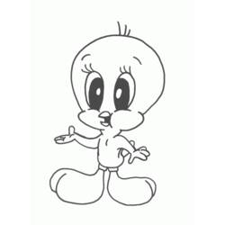 Coloring page: Tweety and Sylvester (Cartoons) #29209 - Printable coloring pages