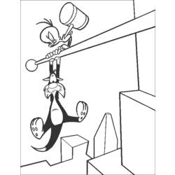 Coloring page: Tweety and Sylvester (Cartoons) #29216 - Free Printable Coloring Pages
