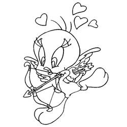 Coloring page: Tweety and Sylvester (Cartoons) #29222 - Printable coloring pages