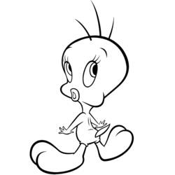 Coloring page: Tweety and Sylvester (Cartoons) #29247 - Free Printable Coloring Pages