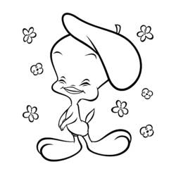 Coloring page: Tweety and Sylvester (Cartoons) #29250 - Printable coloring pages