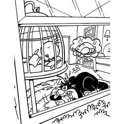 Coloring page: Tweety and Sylvester (Cartoons) #29252 - Free Printable Coloring Pages