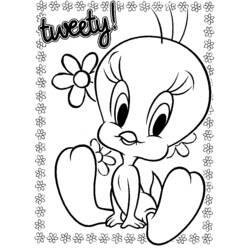 Coloring page: Tweety and Sylvester (Cartoons) #29281 - Printable coloring pages