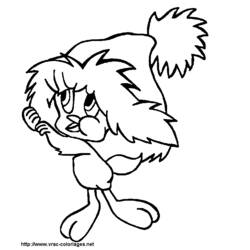 Coloring page: Tweety and Sylvester (Cartoons) #29282 - Printable coloring pages