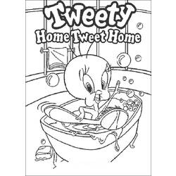 Coloring page: Tweety and Sylvester (Cartoons) #29283 - Free Printable Coloring Pages