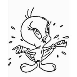 Coloring page: Tweety and Sylvester (Cartoons) #29317 - Free Printable Coloring Pages