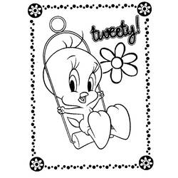Coloring page: Tweety and Sylvester (Cartoons) #29319 - Free Printable Coloring Pages