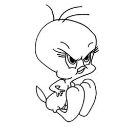 Coloring page: Tweety and Sylvester (Cartoons) #29336 - Free Printable Coloring Pages