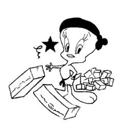 Coloring page: Tweety and Sylvester (Cartoons) #29339 - Free Printable Coloring Pages