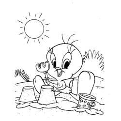 Coloring page: Tweety and Sylvester (Cartoons) #29343 - Free Printable Coloring Pages