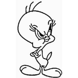 Coloring page: Tweety and Sylvester (Cartoons) #29346 - Free Printable Coloring Pages