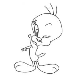 Coloring page: Tweety and Sylvester (Cartoons) #29347 - Printable coloring pages