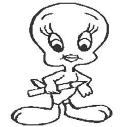 Coloring page: Tweety and Sylvester (Cartoons) #29383 - Free Printable Coloring Pages