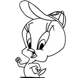 Coloring page: Tweety and Sylvester (Cartoons) #29386 - Free Printable Coloring Pages