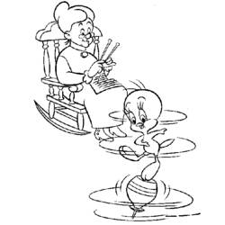 Coloring page: Tweety and Sylvester (Cartoons) #29458 - Free Printable Coloring Pages