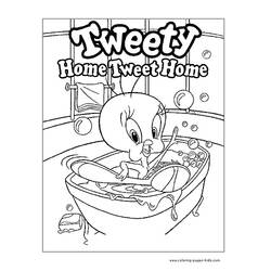Coloring page: Tweety and Sylvester (Cartoons) #29468 - Free Printable Coloring Pages