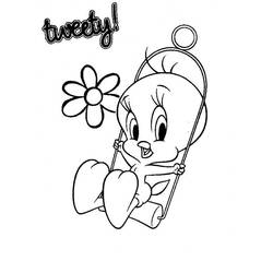 Coloring page: Tweety and Sylvester (Cartoons) #29472 - Printable coloring pages
