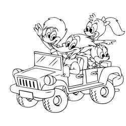Coloring page: Woody Woodpecker (Cartoons) #28410 - Printable coloring pages