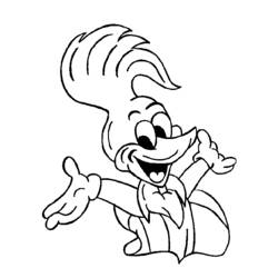 Coloring page: Woody Woodpecker (Cartoons) #28452 - Printable coloring pages