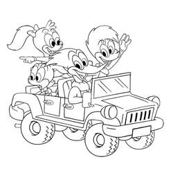 Coloring page: Woody Woodpecker (Cartoons) #28476 - Printable coloring pages