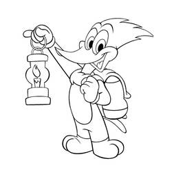 Coloring page: Woody Woodpecker (Cartoons) #28516 - Printable coloring pages