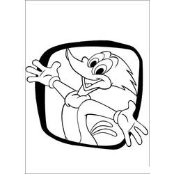 Coloring page: Woody Woodpecker (Cartoons) #28536 - Free Printable Coloring Pages