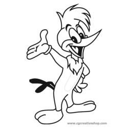 Coloring page: Woody Woodpecker (Cartoons) #28538 - Printable coloring pages