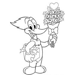 Coloring page: Woody Woodpecker (Cartoons) #28586 - Free Printable Coloring Pages