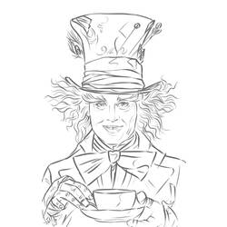 Coloring pages: Johnny Depp - Printable coloring pages
