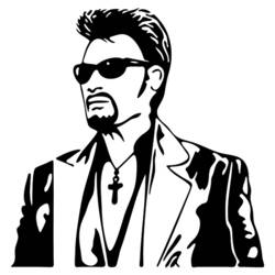 Coloring page: Johnny Hallyday (Celebrities) #123126 - Printable coloring pages
